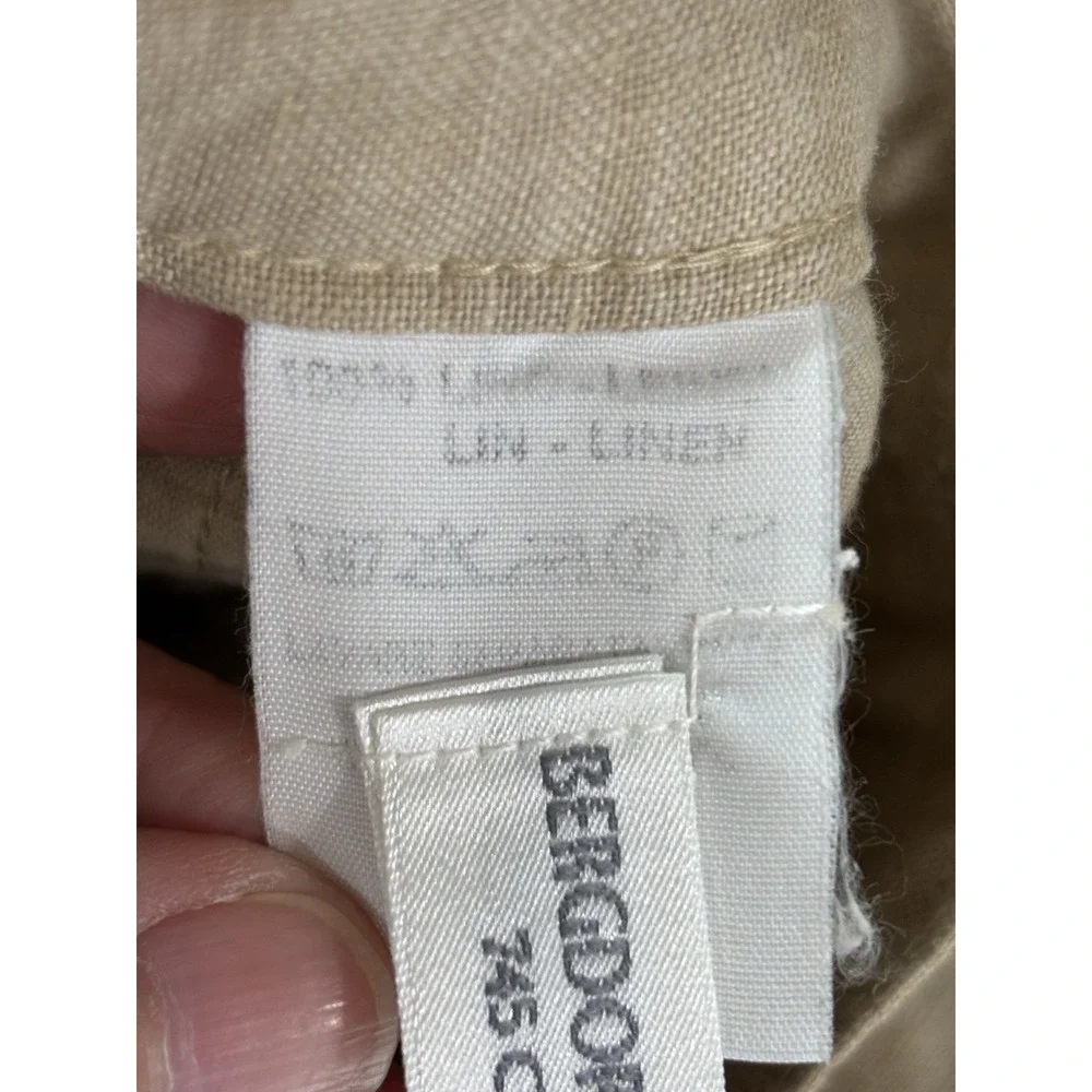 ETRO Milano Mens Pleayed Linen Shorts Size 38 US  7 In. Inseam Tan Resort Luxe